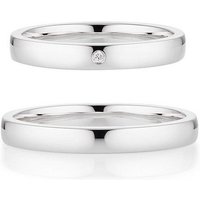 Bruno Banani Trauring Schmuck Geschenk, Ehering Hochzeit Damenring Herrenring, wahlweise mit oder ohne Brillant, Made in Germany von Bruno Banani