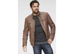 Lederjacke BRUNO BANANI "Flint" Gr. XL (54), braun (cognac) Herren Jacken Lederjacken von Bruno Banani