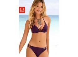 Triangel-Bikini BRUNO BANANI Gr. 42, Cup C, rot (bordeau) Damen Bikini-Sets Ocean Blue von Bruno Banani