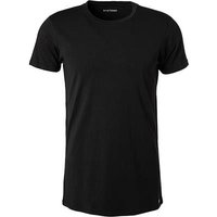 bruno banani Herren T-Shirt schwarz Baumwolle unifarben von Bruno Banani