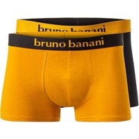 bruno banani Herren Trunks gelb Baumwolle unifarben von Bruno Banani