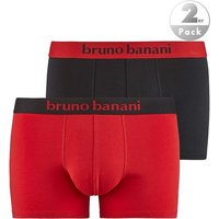 bruno banani Herren Trunks rot Baumwolle unifarben von Bruno Banani