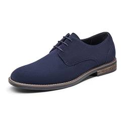 Bruno Marc Anzugschuhe Herren Wildleder Klassische Business Lederschuhe Schnürhalbschuhe Derby Oxfords Formell Hochzeit Schuhe Marine URBAN-08-E Größe 47 (EUR) von Bruno Marc