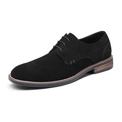 Bruno Marc Anzugschuhe Herren Wildleder Klassische Business Lederschuhe Schnürhalbschuhe Derby Oxfords Formell Hochzeit Schuhe SCHWARZ URBAN-08-E Größe 44 (EUR) von Bruno Marc