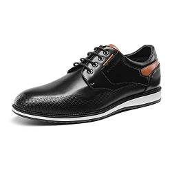 Bruno Marc Herren Anzugschuhe Schnürhalbschuhe Klassischer Business Derby Oxford Hochzeit Schuhe Schnürschuh Lederschuhe SCHWARZ-E SBOX2226M-E Größe 42 (EUR) von Bruno Marc