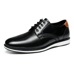 Bruno Marc Herren Anzugschuhe Schnürhalbschuhe Klassischer Business Derby Oxford Hochzeit Schuhe Schnürschuh Lederschuhe SCHWARZ SBOX2225M-E Größe 41 (EUR) von Bruno Marc