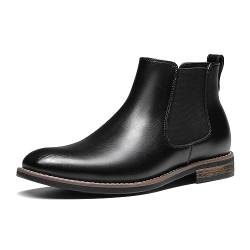 Bruno Marc Herren Chelsea Boots Leder Stiefel Stiefeletten SCHWARZ LEDER URBAN-06-1 Größe 42EU/9US von Bruno Marc