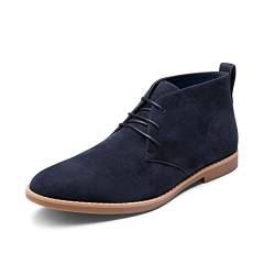 Bruno Marc Herren Chukka Stiefel Desert Boots Suede Leder Schnürstiefel Stiefeletten BLAU SBBO2217M-E Größe 45 (EUR) von Bruno Marc