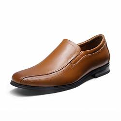 Bruno Marc Herren Mokassin Anzugschuhe Herren Slipper Slip on Bussnis Schuhe BRAUN SBOX2221M-E Größe 44 (EUR) von Bruno Marc