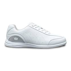 Brunswick Damen Mystic Wht/Slvr Größe 9,5 Bowlingschuhe, Weiß/Silber von Brunswick