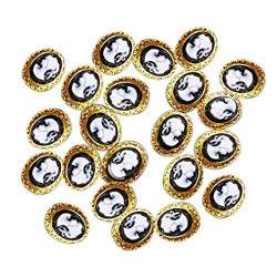 Brussels 08 10 Stück Vintage Alloy 3D Nail Decoration Charm Resin Beads Nail Art Tips Glitters Decal DIY Nail Gems Stones Decoration Golden von Brussels