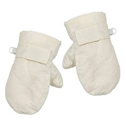 Baby Handschuhe Winter, Kinderhandschuhe 2/3/4 Jahre Mädchen Junge, Skihandschuhe Kinder Wasserdicht, Fäustlinge Fleece Fausthandschuhe Kinder, für Skifahren Radfahren Outdoor Warm Sport (L, Weiß) von Bseical