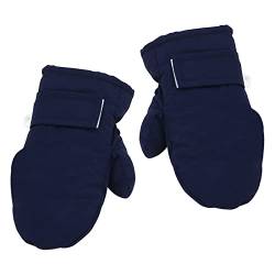 Baby Handschuhe Winter, Kinderhandschuhe 2/3/4 Jahre Mädchen Junge, Skihandschuhe Kinder Wasserdicht, Fäustlinge Fleece Fausthandschuhe Kinder, für Skifahren Radfahren Outdoor Warm Sport (L, Blau) von Bseical