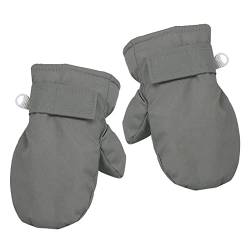 Baby Handschuhe Winter, Kinderhandschuhe 2/3/4 Jahre Mädchen Junge, Skihandschuhe Kinder Wasserdicht, Fäustlinge Fleece Fausthandschuhe Kinder, für Skifahren Radfahren Outdoor Warm Sport (M, Grau) von Bseical