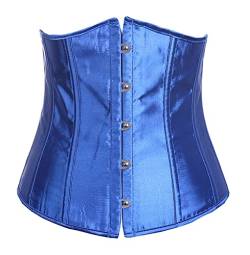 Bslingerie® Damen Taille Cincher Korsett Corsage (Blau Satin, XXL) von Bslingerie