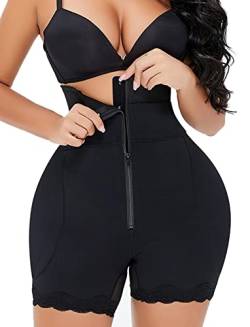 Bslingerie Damen Postpartale Bemaßungspads hinzufügen Shaper Control Knickers Shapewear Miederpants (Schwarz w/Gurte, 3XL) von Bslingerie