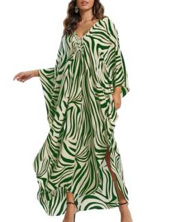Bsubseach Elegante Kaftankleider für Frauen Zebra Print Kaftan Badeanzug Cover Ups Lose Kaftan für Frauen von Bsubseach