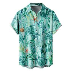 Hemd Herren Creme Bedruckte Hawaiihemden für Herren, kurzärmliges Button-Down-Strandhemd, Hemd für Herren Jeans Shirt Herren von Btlankou