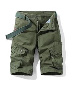 Btmpmcs Herren Cargo Shorts Klassischer Baumwolle Kurze Hosen Sommer Bermuda Vintage Chino Shorts Outdoor Sport Freizeithose Atmungsaktiv Arbeitshose mit 6 Taschen ohne Guertel von Btmpmcs