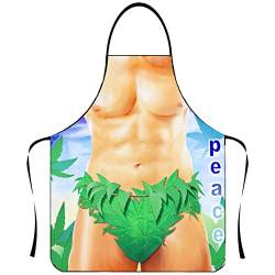 Btruely Koffertaschen Organizer Klein Lustige Persönlichkeit Kreative Schürze Muskel Herren Schürze Bikini Cartoon Paar Schürze Polyester Schürze Gleitverschlussbeutel (G, A) von Btruely