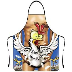 Btruely Koffertaschen Organizer Klein Lustige Persönlichkeit Kreative Schürze Muskel Herren Schürze Bikini Cartoon Paar Schürze Polyester Schürze Gleitverschlussbeutel (H, A) von Btruely