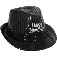 Bubble-Store Cowboyhut Party-Hut für Silvester für Frauen und Männer, mit glitzernden Paillet (Hut für Frauen und Männer) mit glitzernden Pailletten und Happy New Year-Logo, Hutgröße 58 von Bubble-Store