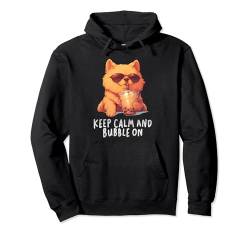 Keep Calm & Bubble On, Hund, Bubble Tea Pullover Hoodie von Bubble Tea, Taiwan