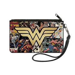 Buckle-Down Damen Standard Reißverschluss Geldbörse Wonder Woman Small, 16,5 x 8,9 cm von Buckle-Down
