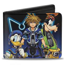 Buckle-Down Herren Kingdom Hearts II Donald/Wisdom Form Sora/Goofy Reisezubehr-Bi-Fold-Brieftasche, Mehrfarbig, Standard größe von Buckle-Down