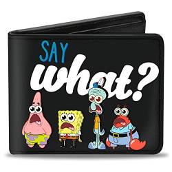 Buckle-Down Herren Mit Schnalle Geldbörse, Spongebob Schwammkopf, 10.1 cm x 8.89 cm von Buckle-Down