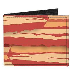 Buckle-Down Herren Standard Canvas Bifold Wallet Bacon, 10,2 x 8,9 cm von Buckle-Down