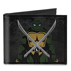 Buckle-Down Herren Standard Canvas Bifold Wallet - Ninja Turtles, 10,2 x 8,9 cm von Buckle-Down