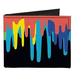 Buckle-Down Herren Standard Leinwand Bifold Wallet Paint Drips, 10,2 x 8,9 cm von Buckle-Down
