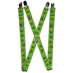 Buckle Down Herren Suspenders-Marvin The Martian W/Poses/Expressions Green Strumpfhalter, Mehrfarbig, Einheitsgröße von Buckle-Down