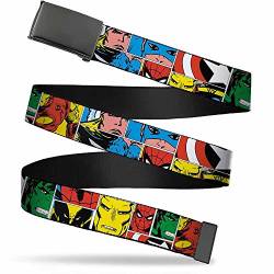 Buckle-Down Herren Web Belt Avengers 1.25" Grtel, Mehrfarbig, 3 cm Breit-Passt Oben-107 cm Pant Größe von Buckle-Down
