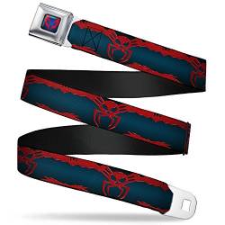 Buckle-Down Sicherheitsgurt – Spider-Man 2099 Anzug Logo 2099 Marineblau/Rot – 2,5 cm breit – 50,8 cm lang – 91,4 cm lang - mehrfarbig - 4 cm Breit, 61/97 cm Lange von Buckle-Down
