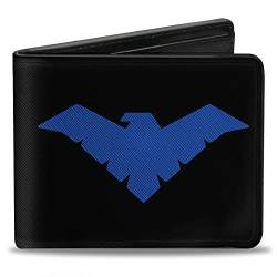 Buckle-Down Unisex-Erwachsene Bifold Wallet Nightwing Zweifalten-Geldbörse, Mehrfarbig, 10.1 cm x 8.89 cm von Buckle-Down