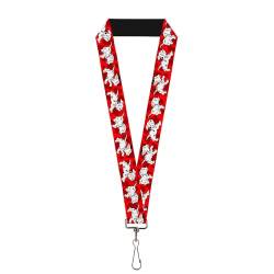 Buckle-Down Unisex-Erwachsene Lanyard-1.0-Dalmatians Running/Paws Reds/White/Black Schlsselanhnger, Mehrfarbig, Einheitsgröße von Buckle-Down