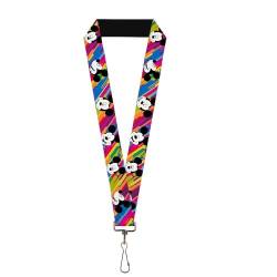 Buckle Down Unisex-Erwachsene Lanyard-1.0" Mickey Mouse-Expressions Multi Farbe weiß, Mehrfarbig, One-Size von Buckle-Down