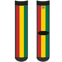 Buckle-Down Unisex-Erwachsene Socks Rasta Crew Ruckscke, Mehrfarbig von Buckle-Down