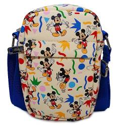 Disney Tasche, Crossbody, Mickey Mouse Action Poses Confetti Collage, weiß, veganes Leder, Micky Maus von Buckle-Down