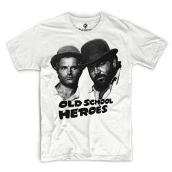 Bud Spencer - Girls - Old School Heroes - T-Shirt (Damen) (S) , Farbe - Weiß von Bud Spencer