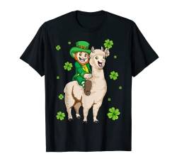Irischer Kobold Reiten Lama, St. Patricks Day, Glückskleeblatt T-Shirt von Buddy Tees