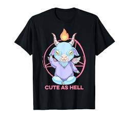 Kawaii Pastel Goth Baby Baphomet Cute as Hell Anime Nu Goth T-Shirt von Buddy Tees