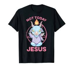 Pastel Goth Baby Baphomet Not Today Jesus Anime Nu Goth T-Shirt von Buddy Tees