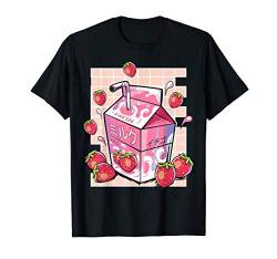 Strawberry Milk Shake 90s Japanese Otaku Stylish Aesthetic T-Shirt von Buddy Tees