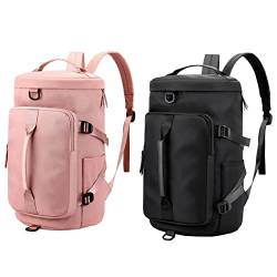 Duffle Rucksack -Fitness -Tasche für Männer Frauen Sport -Reisetasche mit Schuhfach Reise Rucksack Gepäck schwarz schwarz von Budstfee