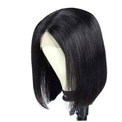 Kurze Bob -Perücken, kurze Bob -Perücken, gerade Frauen Spitze vorne natürlicher schwarzer Haaransatz für Cosplay -Party täglich Gebrauch |.Perücken von Budstfee