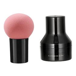 Make -up -Bürsten, Foundation Pulver Puff Kosmetische Schwämme, Gesichtsbürste mit Griffgehäuse für Frauen Mädchen (Pink) von Budstfee