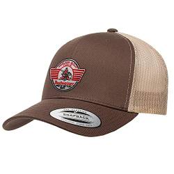 Budweiser Offizielles Lizenzprodukt Bear & Claw Patch Premium Trucker Cap (Braun-Khaki), Einheitsgröße von Budweiser